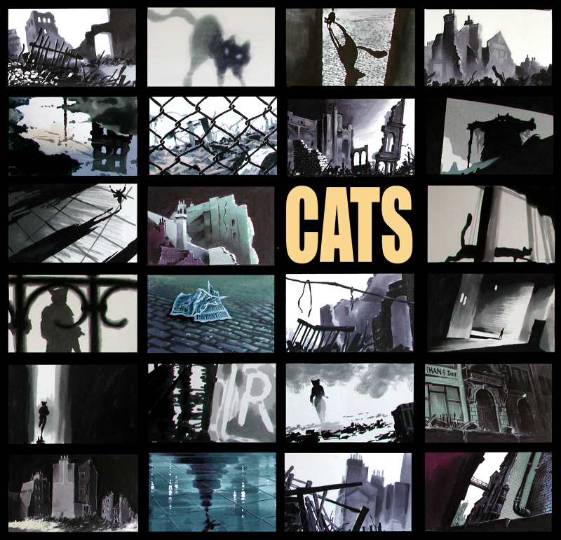 Illustration for article titled Stunning Concept Art For Spielberg's Animated Cats Movie That Never Was